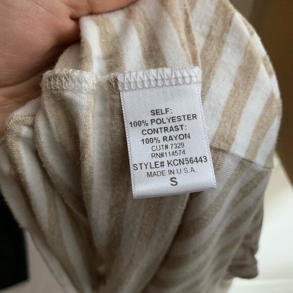 Bellatrix striped tank with sheer overlay blouse - Picture 7 of 7